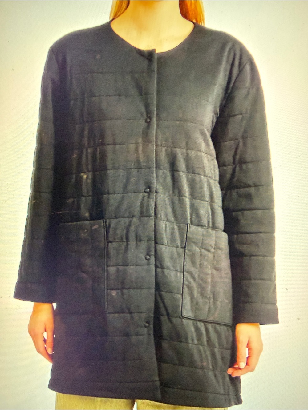 Eileen fisher quilted cotton jacket